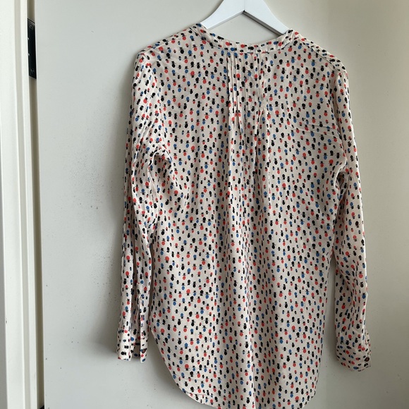 Anthro Maeve “People” Printed Pintuck Blouse - Picture 2 of 6